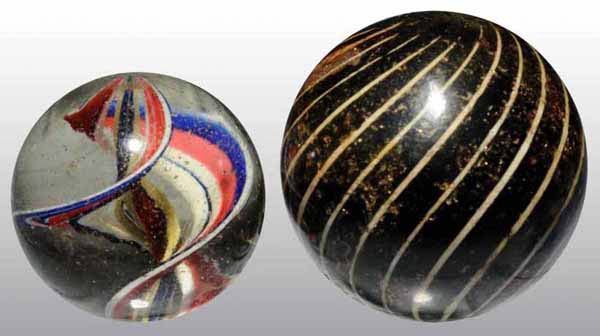 Lot of 2: Handmade Marbles.