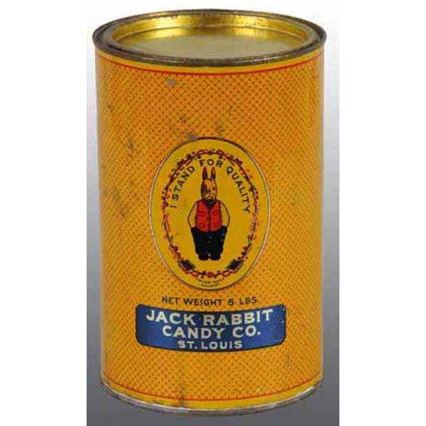 1273 5Pound Jack Rabbit Candy Tin.