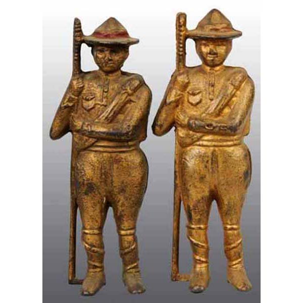 Lot of 2: Cast Iron Boy Scout Still Banks.