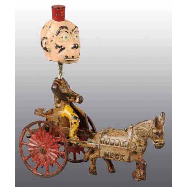 Cast Iron Kenton Happy Hooligan Nodder Toy.: Head nods as the toy moves. Red on hat is repainted. 6 - 1/4" L.