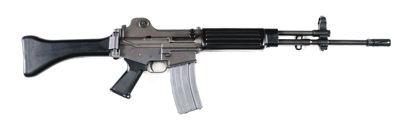 (M) PRE BAN SOUTH KOREAN DAEWOO K2 AR-100 SEMI: Pre Ban South Korean Daewoo K2/AR-100 semi automatic rifle. Semi automatic version of the military rifle, made late 1980's in South Korea and imported by I.A. Co. of California. Marketed as the "AR-10