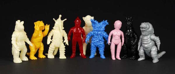 Lot of 9: Vinyl Figures.: Description Japanese. M1. Condition (Very Good - Excellent).