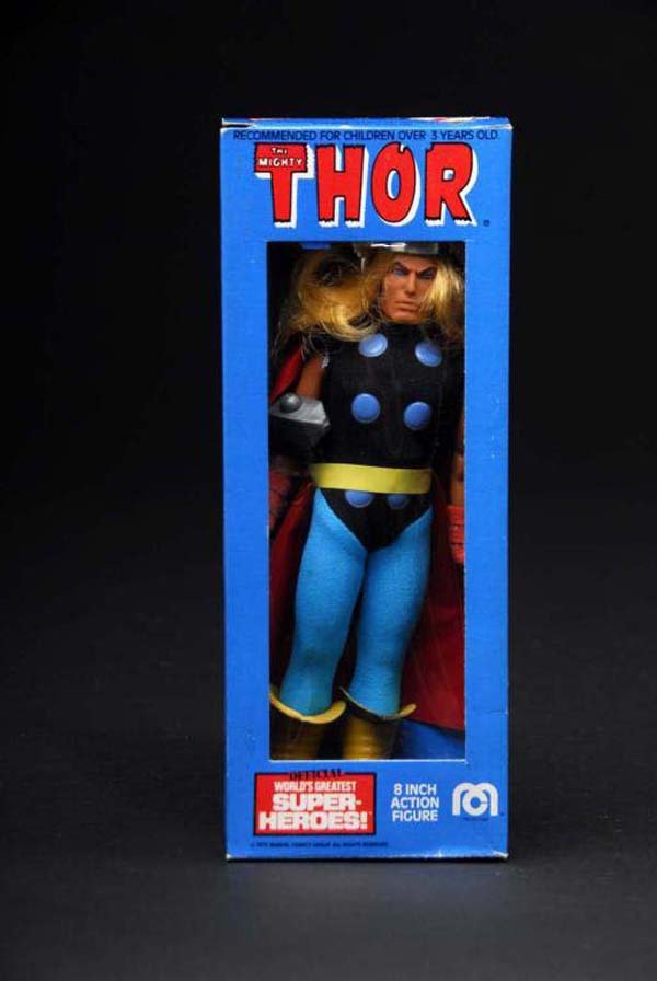 Mego Thor Action Figure.: Description 1975. Includes original box with original price tag on top flap, some slight wear, and one or two light creases. Condition (C-8, Excellent). Size 8" T.