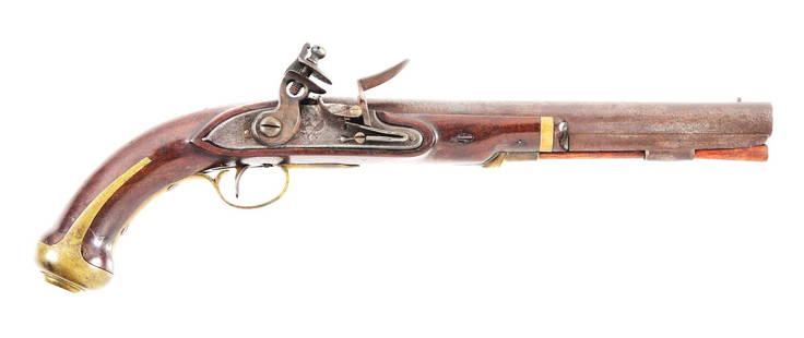 (A) PREVIOSLY UNKNOWN U.S. MODEL 1805 HARPER'S FERRY: This pistol is truly "fresh to the market" and the number has not been previously listed in "Harpers Ferry Arsenal and Joseph Perkin" by Rick Hudak. This model is considered among the most beautiful