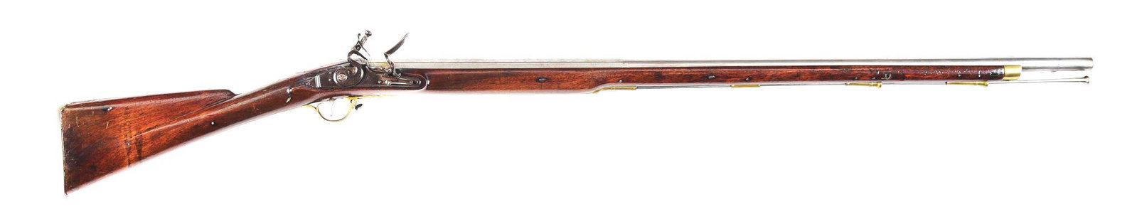 (A) IDENTIFIED BRITISH FLINTLOCK VOLUNTEER'S MUSKET BY: Pictured on page 38, No. 12. as Colonel Ephraim Williams' Musket in Merrill Lindsay's book "The New England Gun - The First Two Hundred Years". This attribution appears to be erroneous since Colonel W