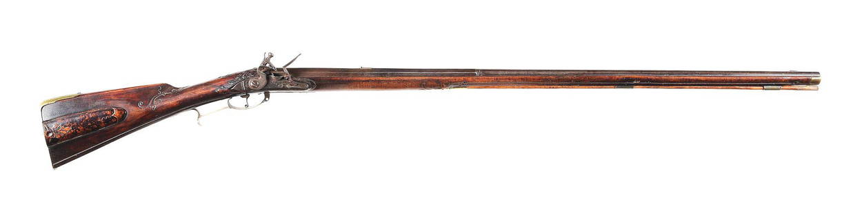 (A) PRE-REVOLUTIONARY WAR FLINTLOCK KENTUCKY RIFLE