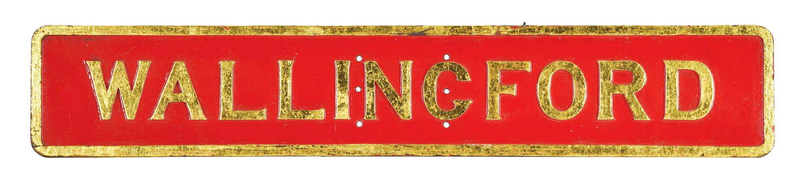 PRR "WALLINGFORD" PLATFORM SIGN. (1 of 3)