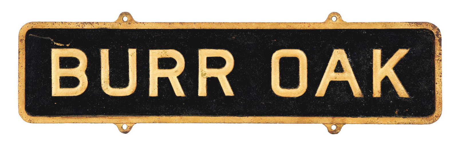 NYC "BURR OAK" PLATFORM SIGN. (1 of 2)