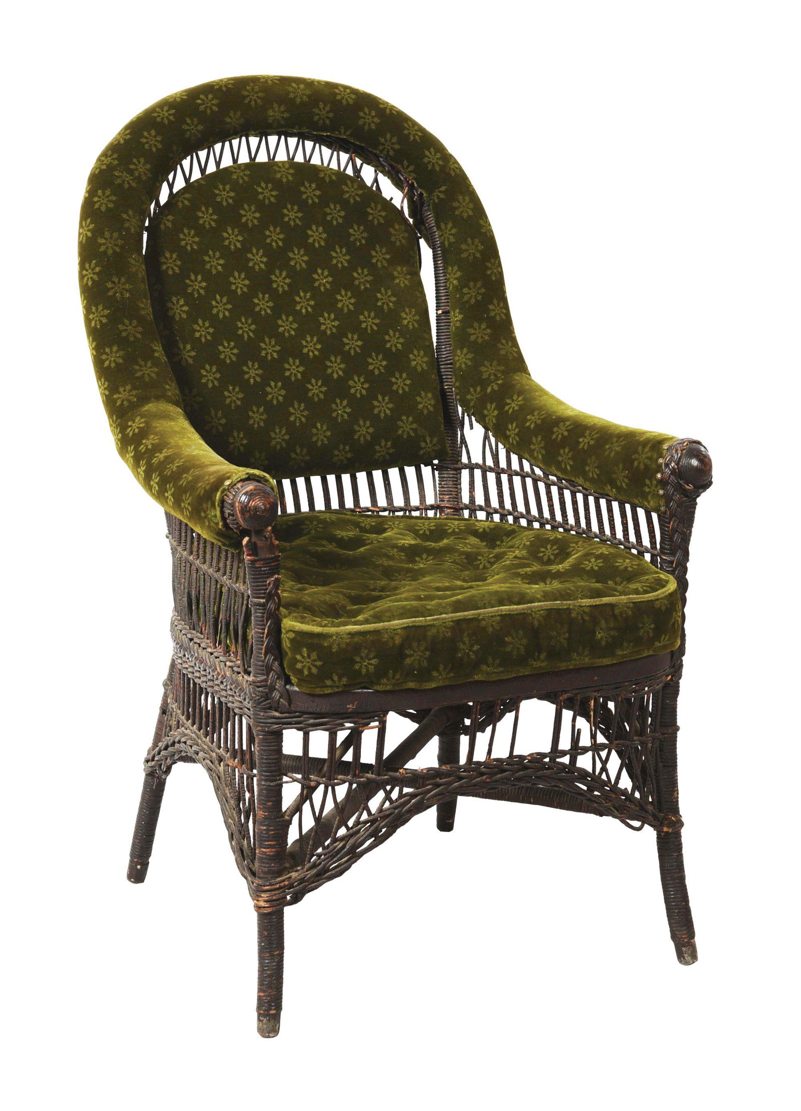 RAILROAD PASSENGER CAR LOUNGE CHAIR. (1 of 4)