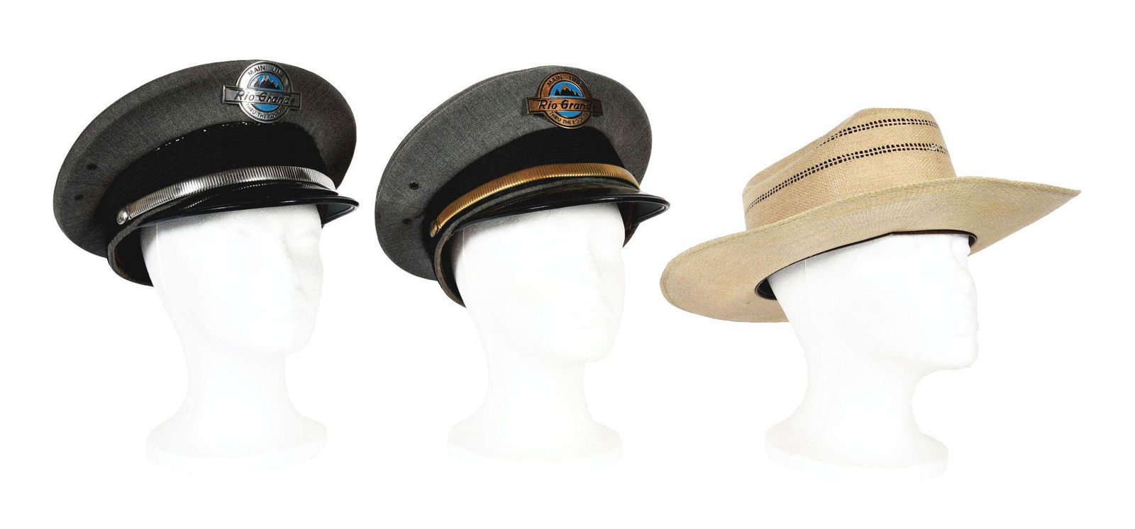 LOT OF 3: RAILROAD CAPS. (1 of 10)