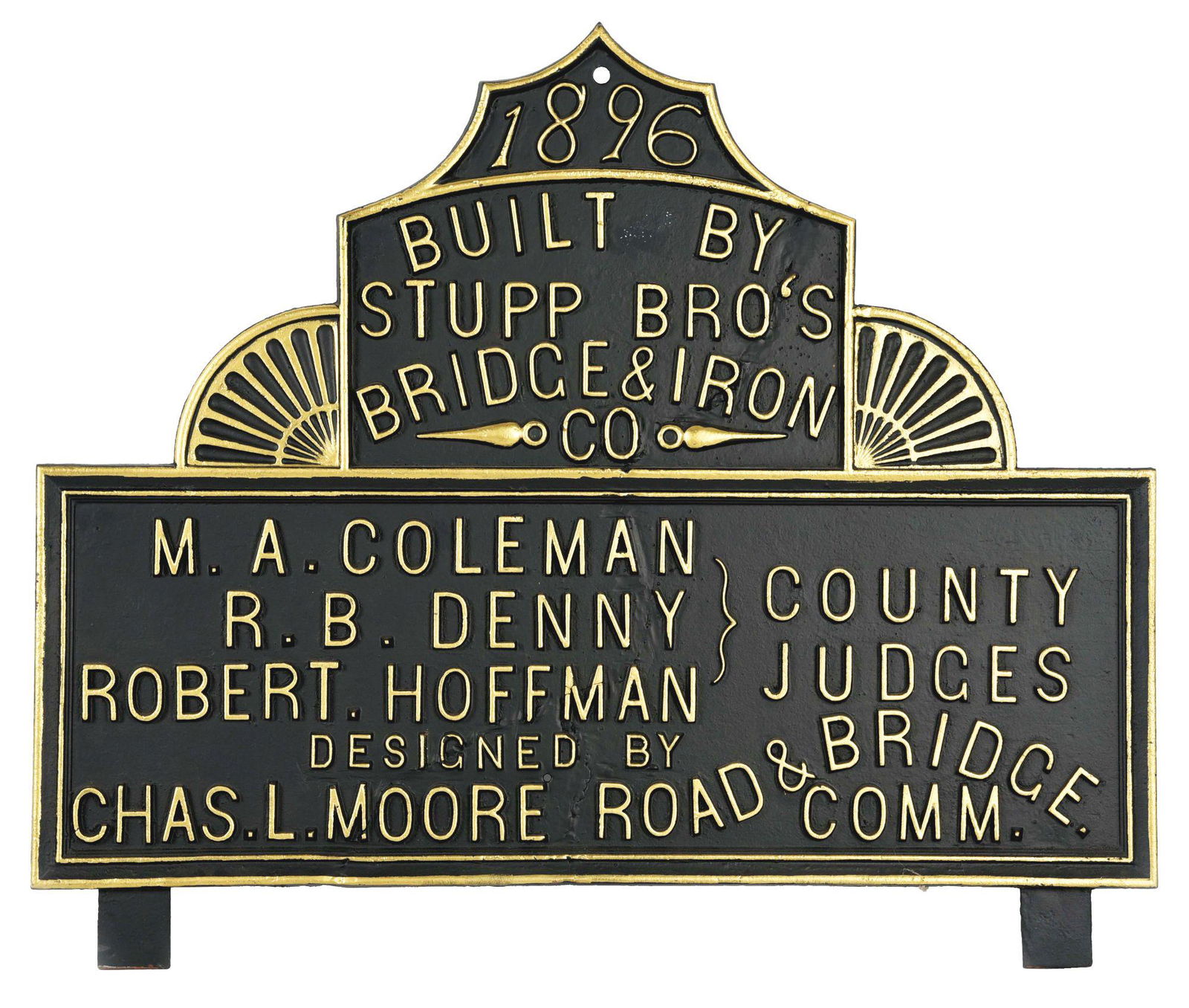 LARGE BRIDGE CAST-IRON PLATE. (1 of 2)