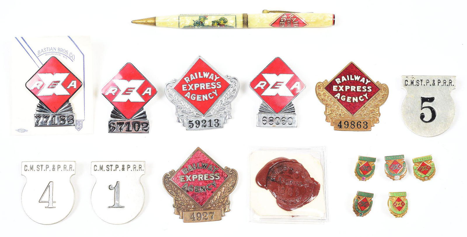 LOT OF REA BADGES AND SERVICE PINS. (1 of 3)