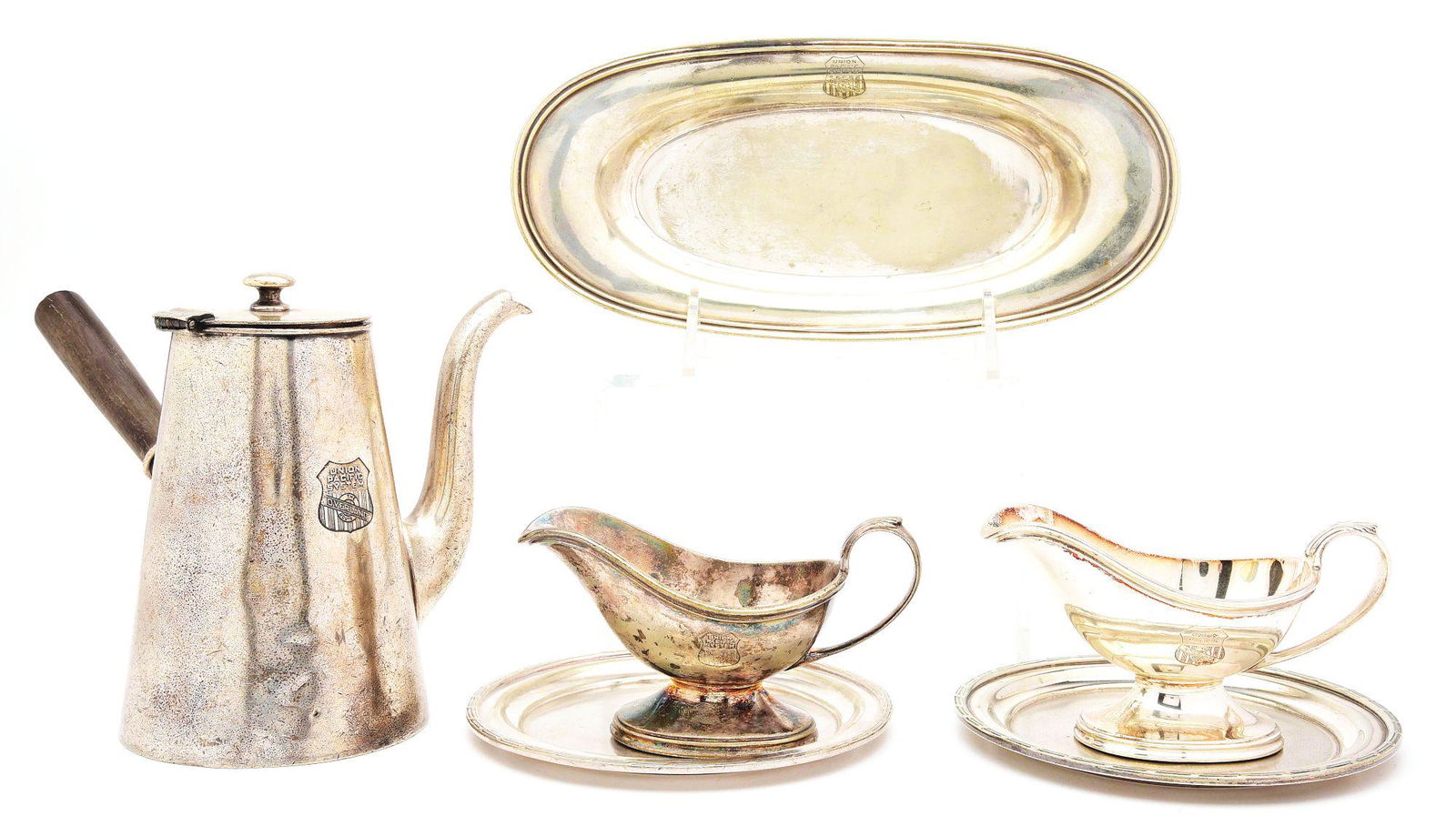 LOT OF 6: UNION PACIFIC SILVER SERVING ITEMS. (1 of 14)