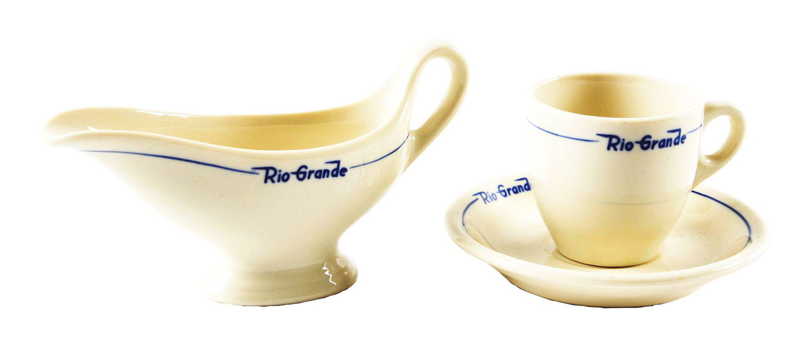 DENVER & RIO GRANDE WESTERN "PROSPECTOR" CHINA PIECES. (1 of 5)