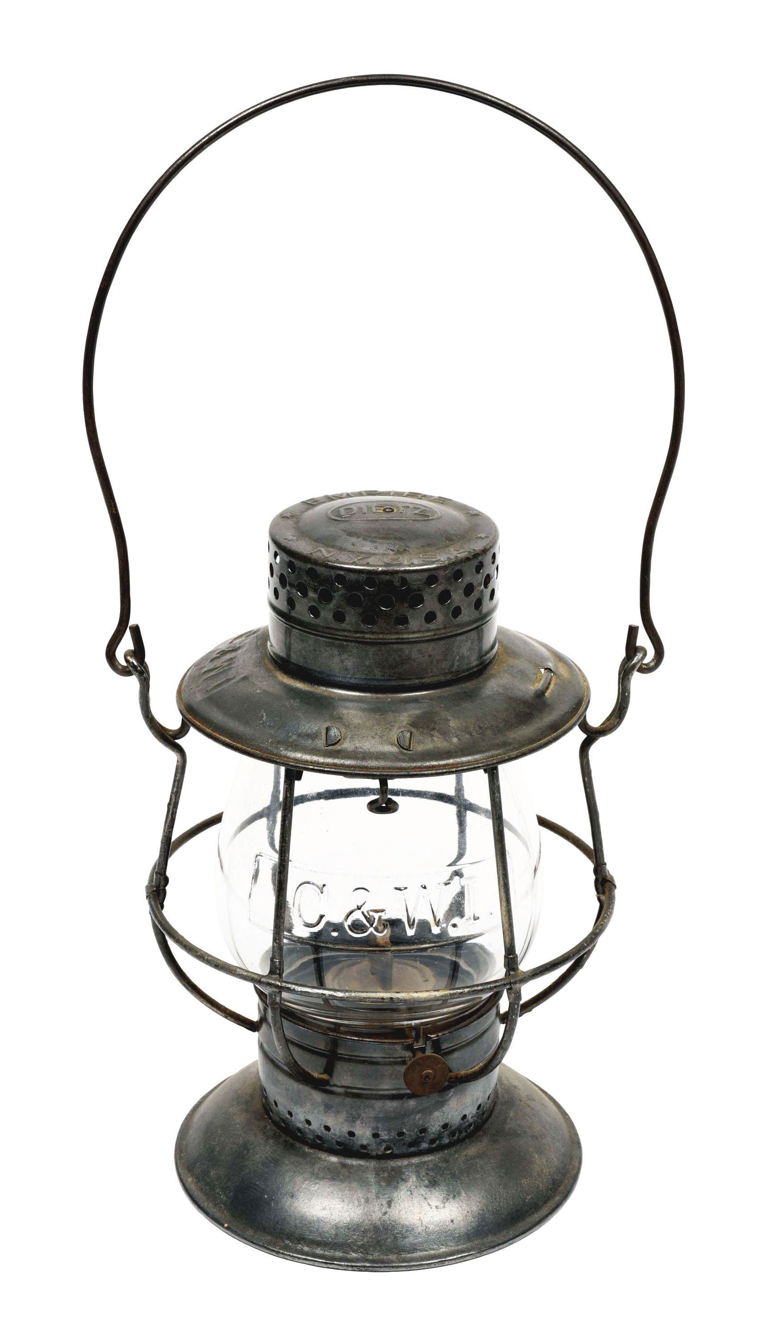 C&WI DIETZ EMPIRE RAILROAD LANTERN. (1 of 12)