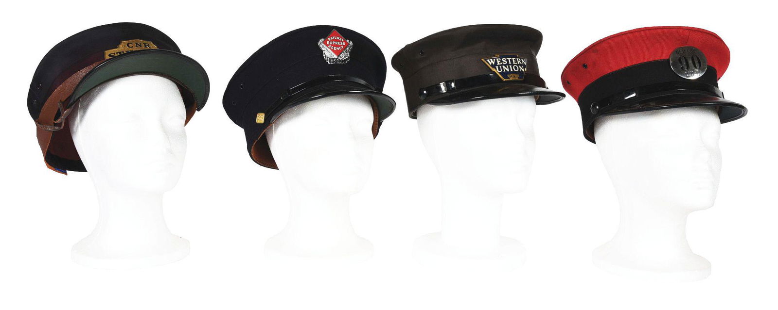 LOT OF 4: RAILROAD CAPS. (1 of 12)