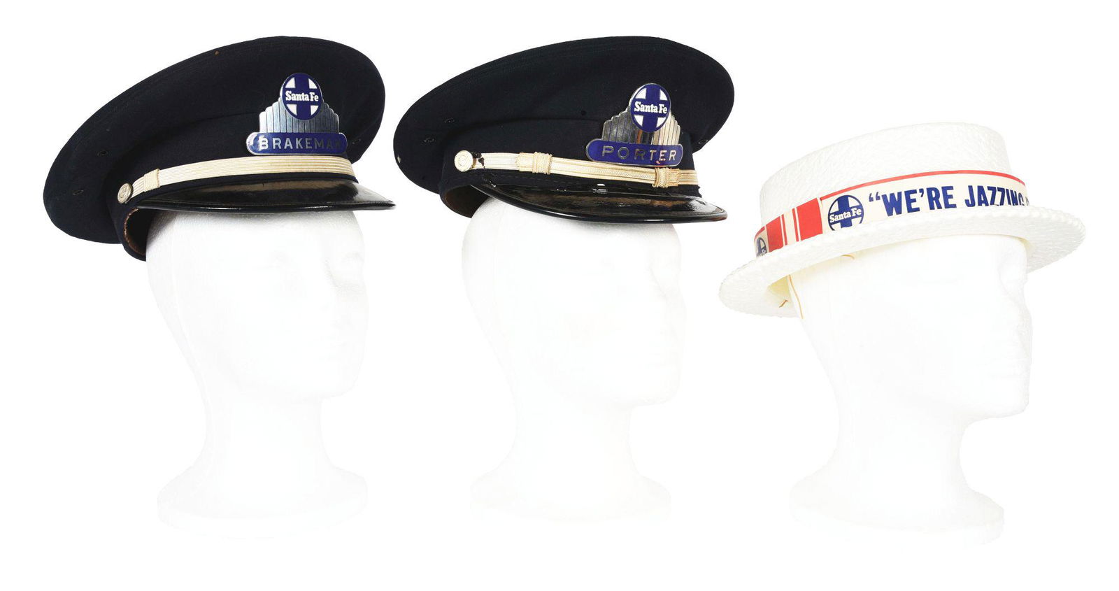 LOT OF 3: SANTA FE CAPS. (1 of 11)