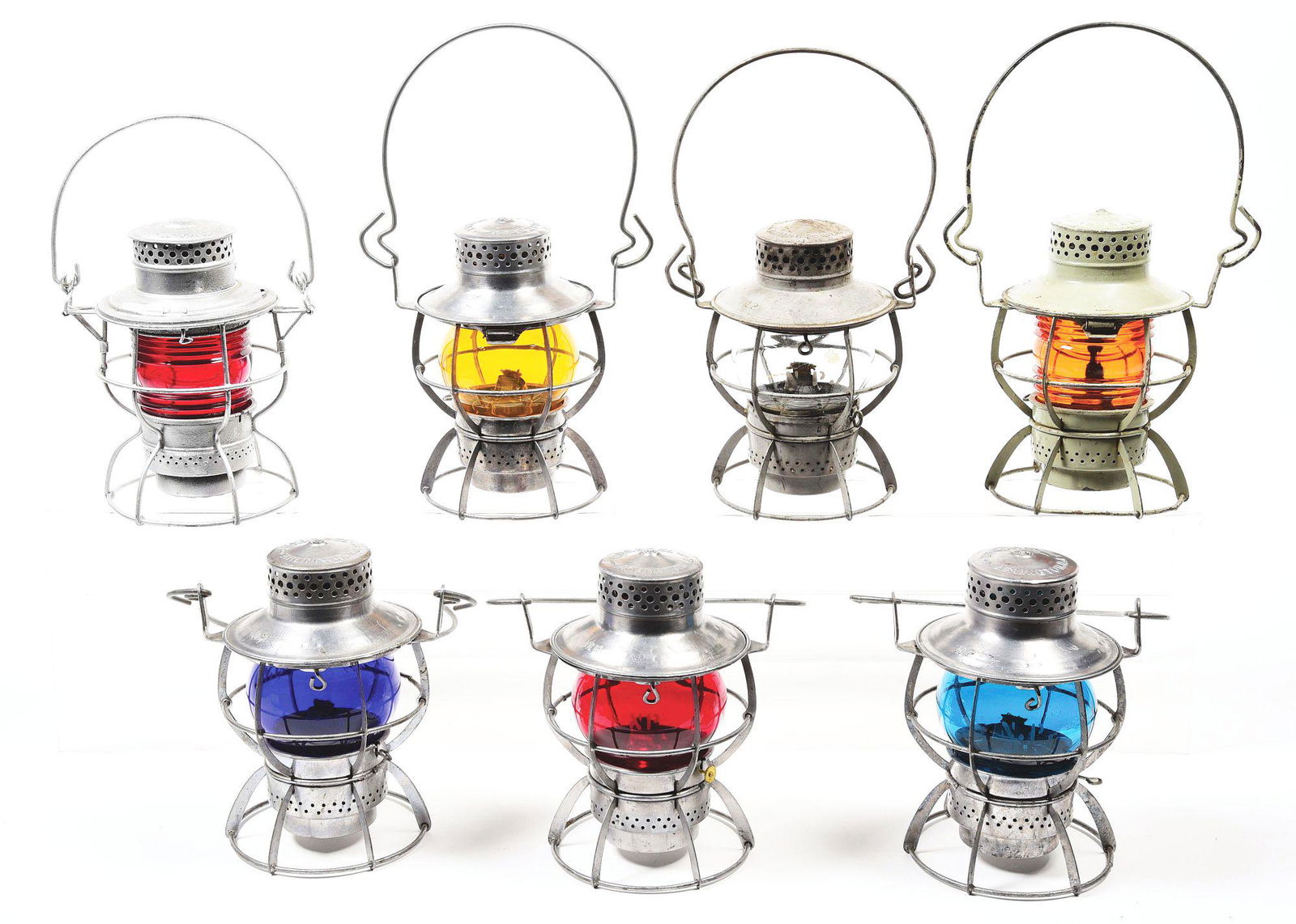 LOT OF 7: RAILROAD LANTERNS. (1 of 20)