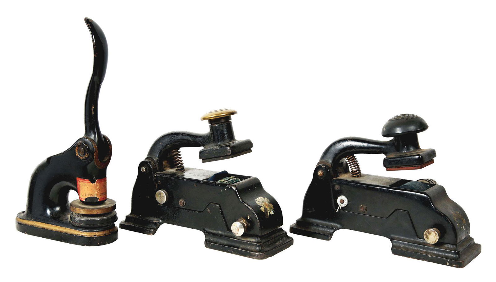 LOT OF 3: RAILROAD PAPER MARKING DEVICES. (1 of 8)