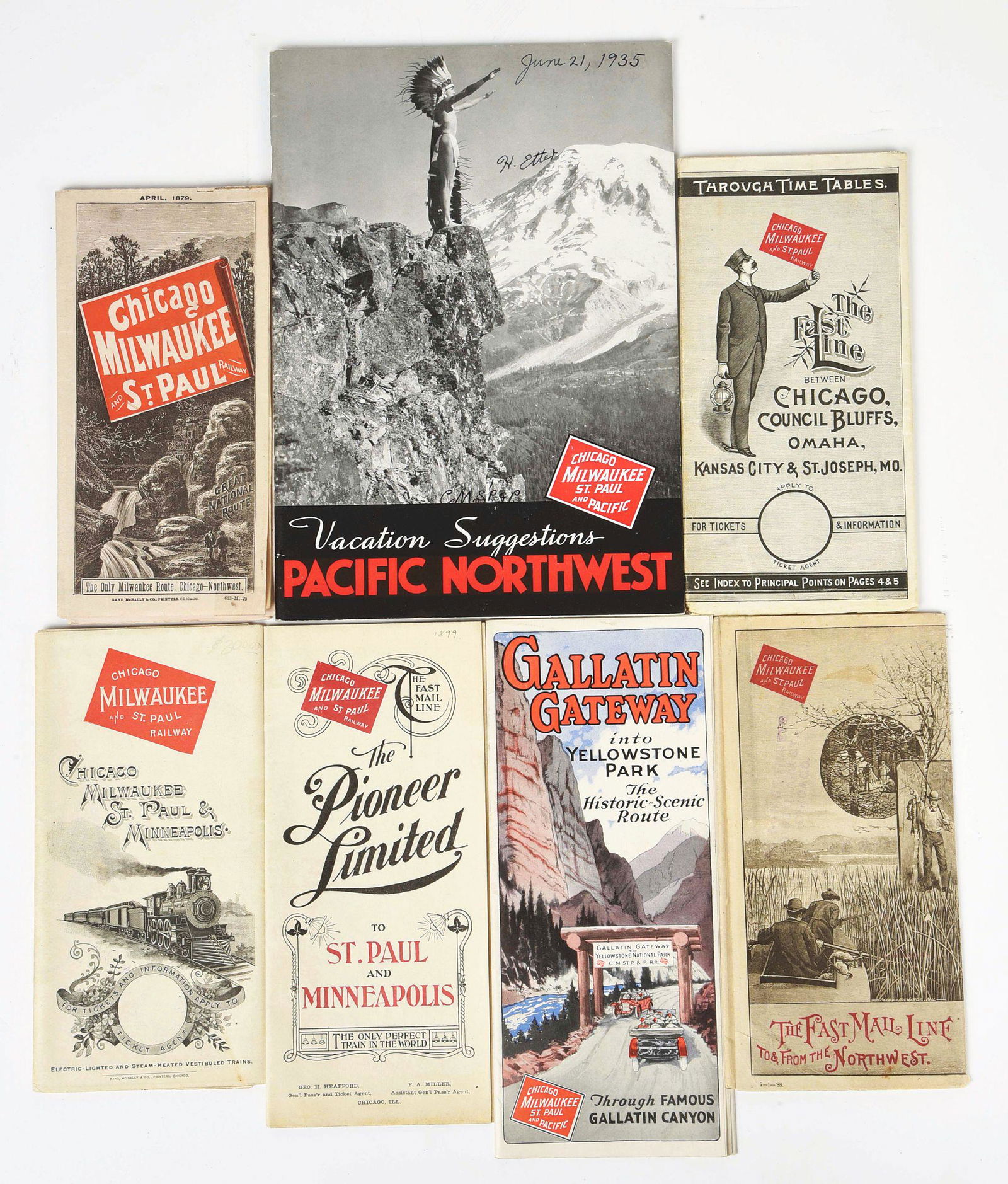 LOT OF CHICAGO, MILWAUKEE, AND ST. PAUL SCHEDULES AND (1 of 2)