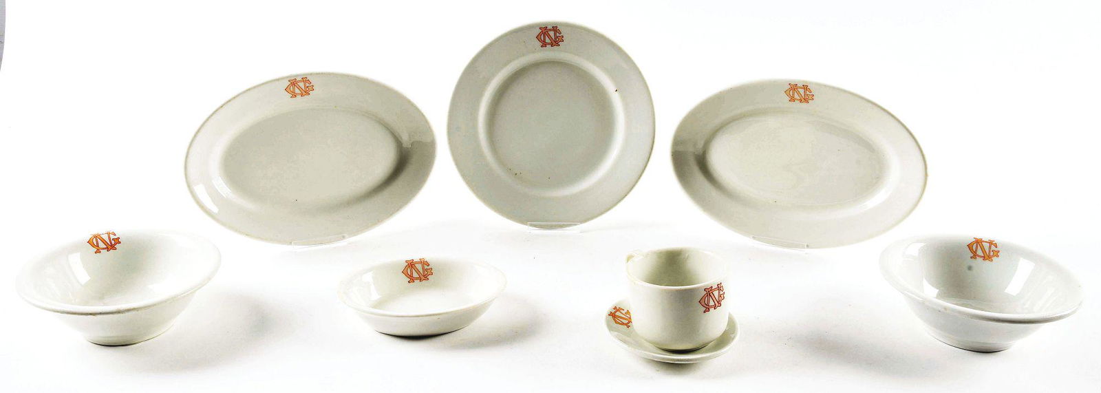 LOT OF 8: GREAT NORTHERN "HILL" PATTERN CHINA PIECES (1 of 15)