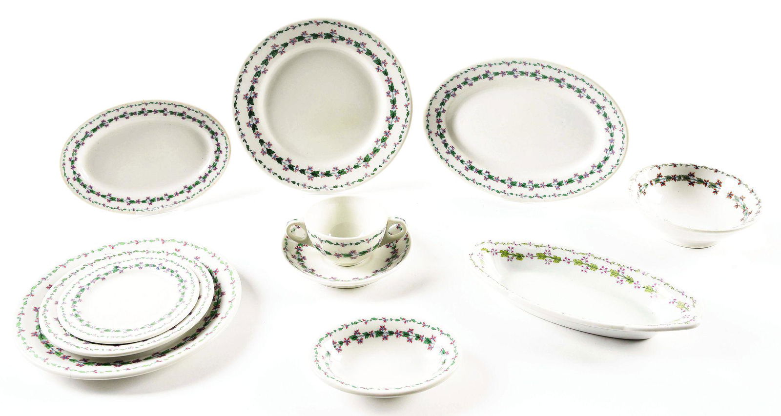 LOT OF 12: NORTHERN PACIFIC "GARNET PATTERN" CHINA (1 of 8)