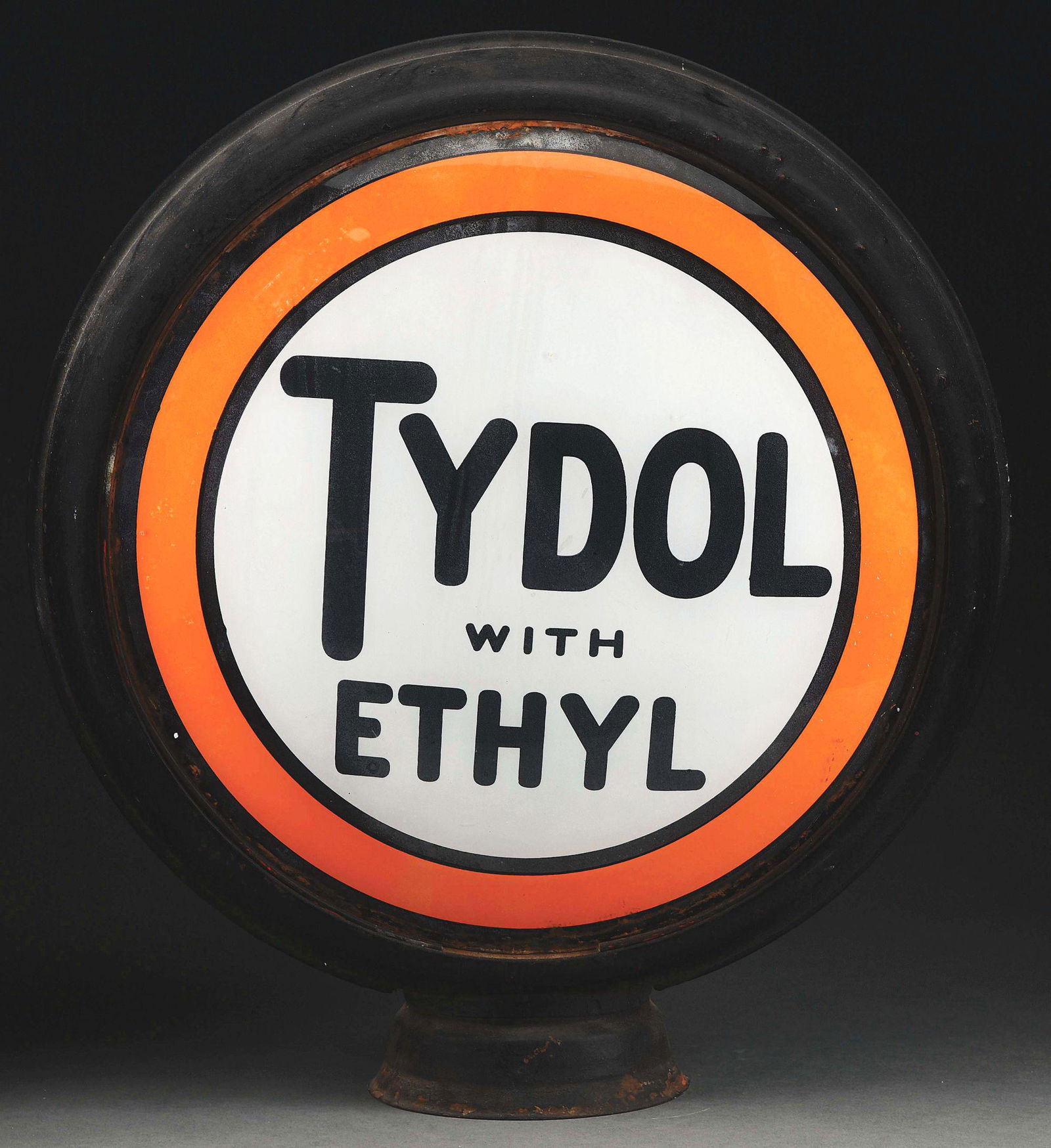 TYDOL WITH ETHYL COMPLETE 15" GLOBE ON ORIGINAL HIGH (1 of 2)