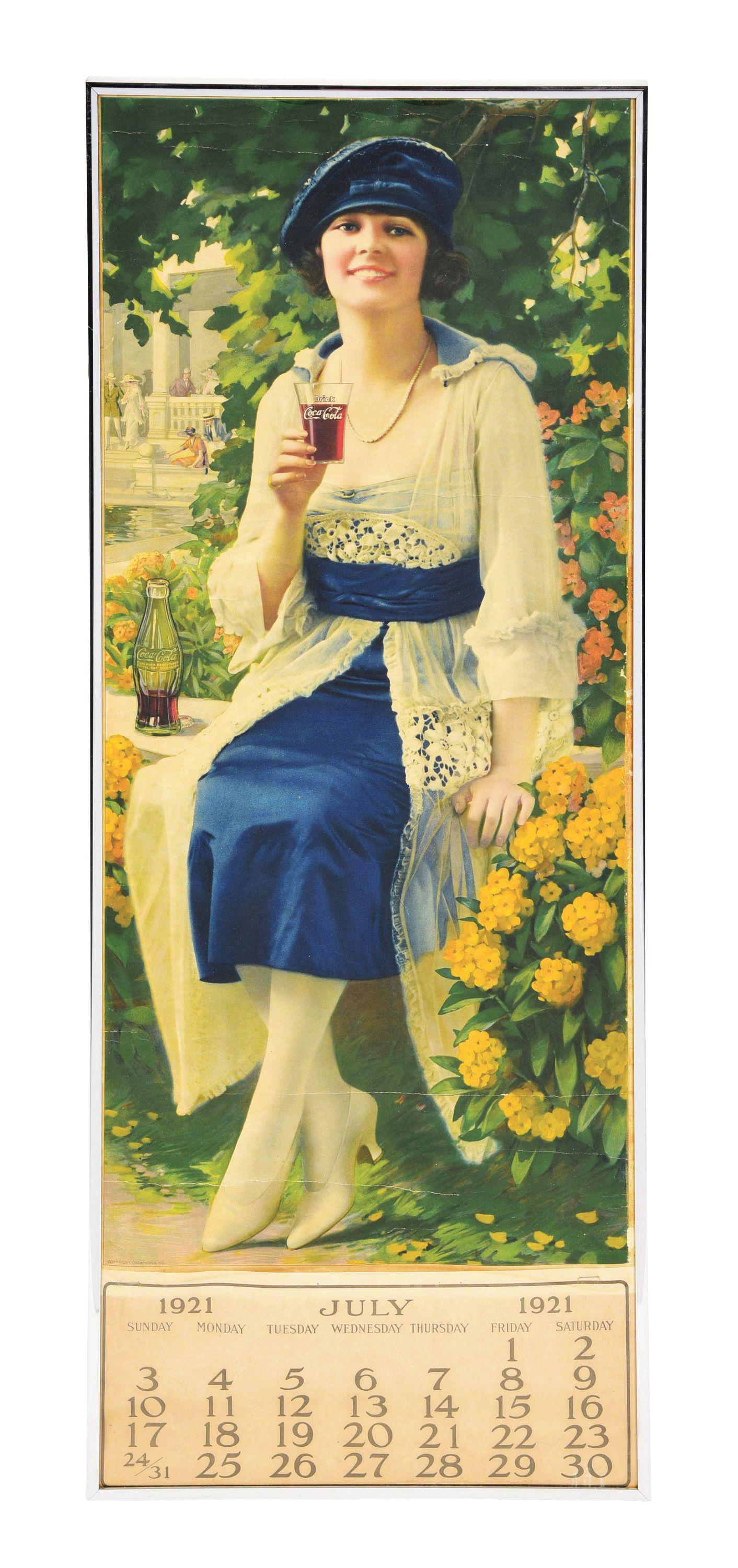 COCA-COLA CALENDAR FROM 1921. (1 of 2)