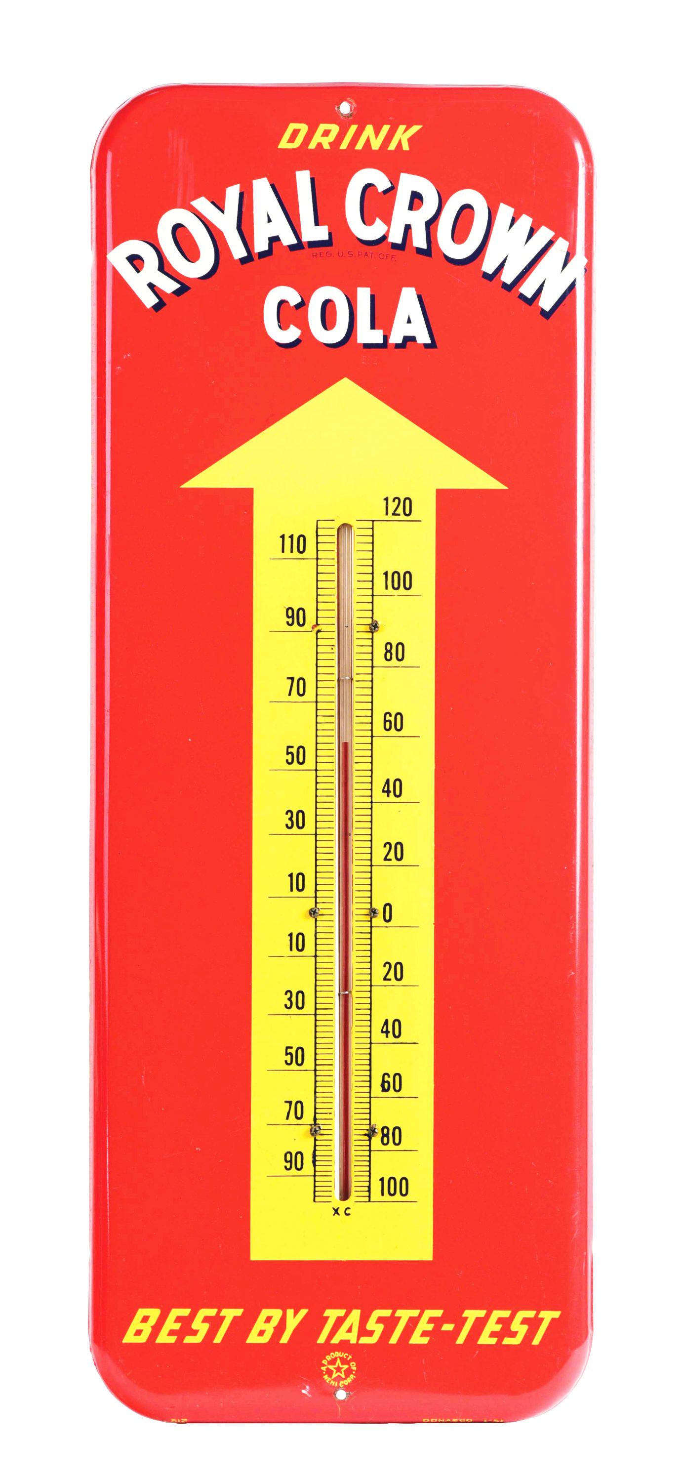ROYAL CROWN COLA WALL THERMOMETER. (1 of 2)