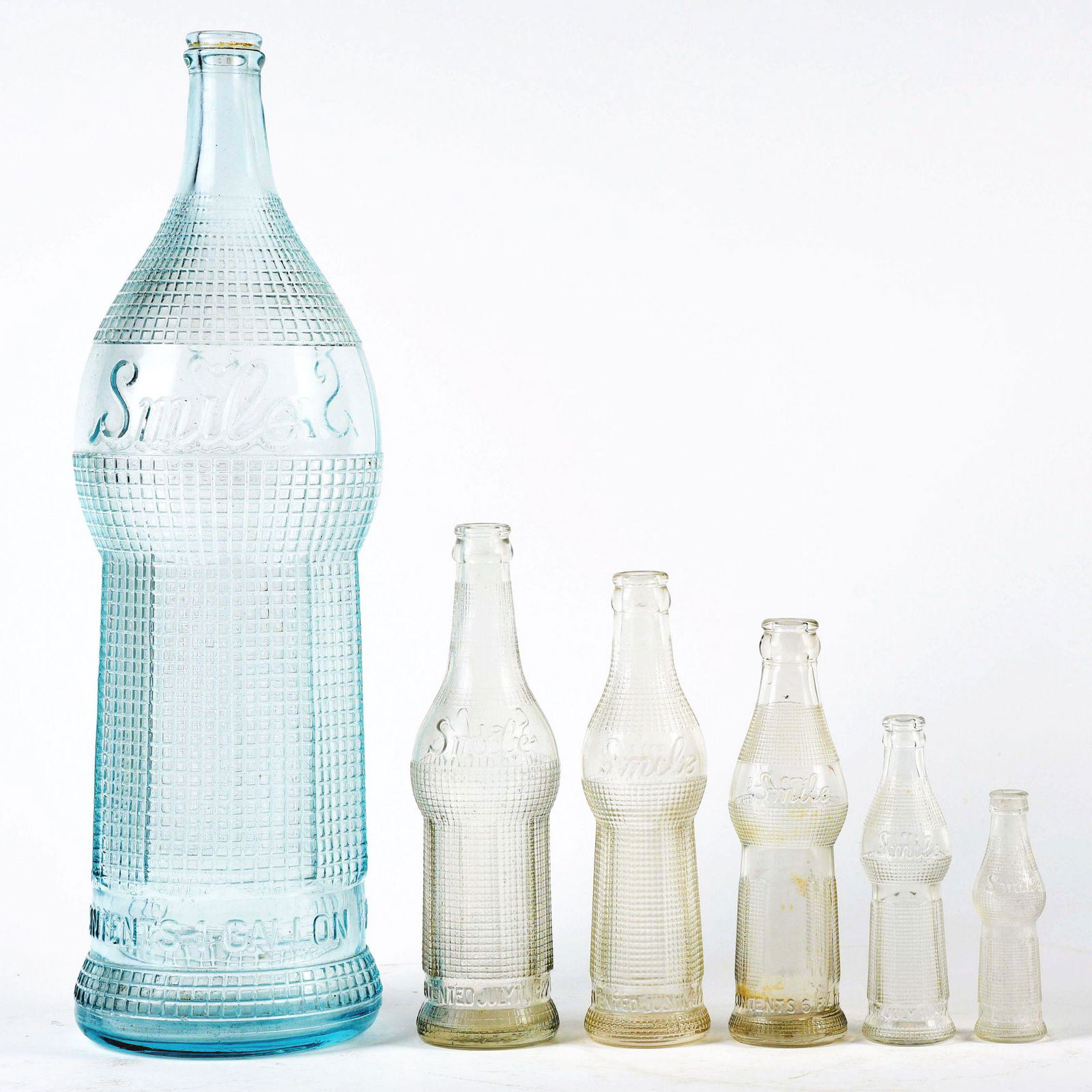 LOT OF 6: SMILE SODA JARS. (1 of 2)