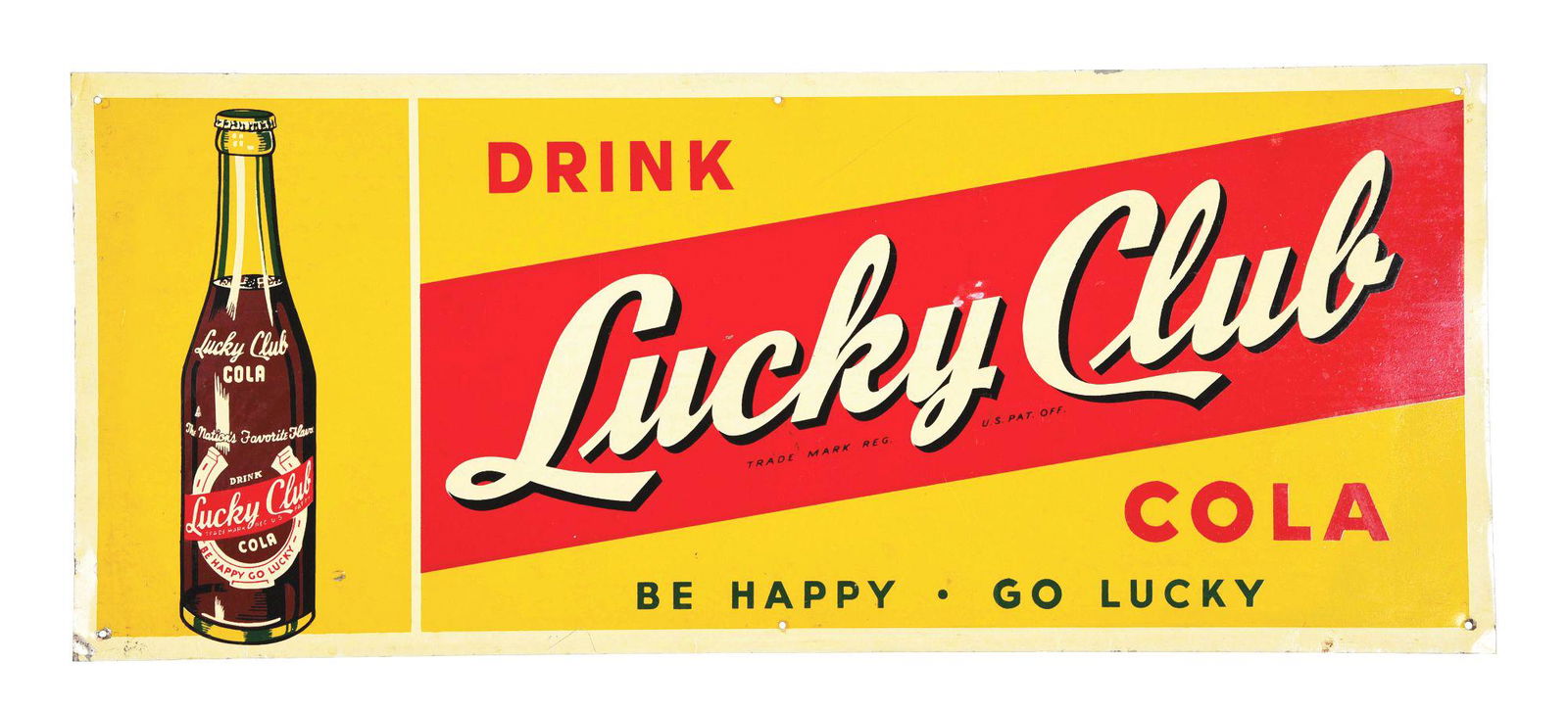 LUCKY CLUB COLA SIGN. (1 of 2)