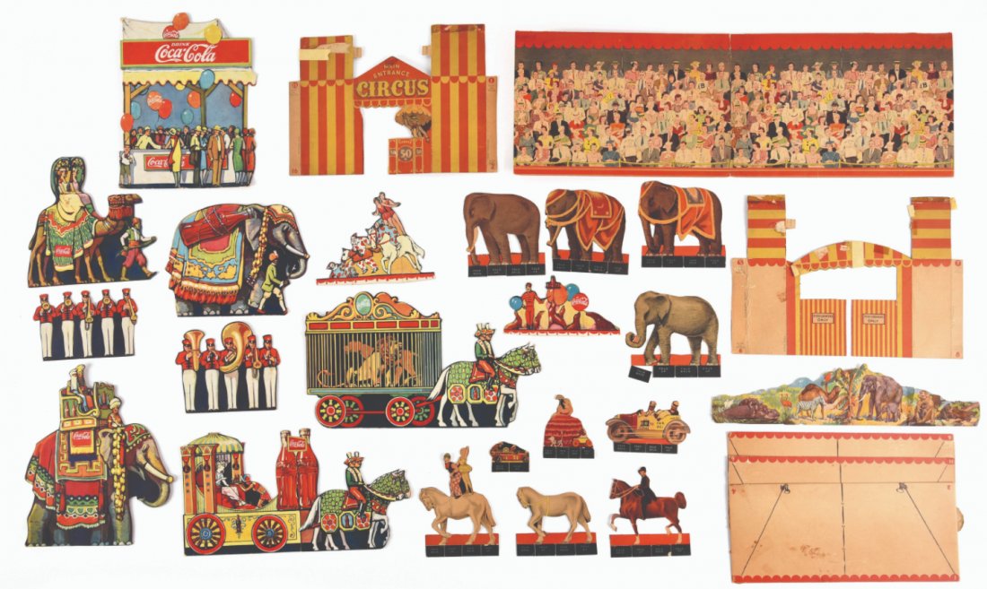 CARDBOARD COCA-COLA CIRCUS DISPLAY. (1 of 1)