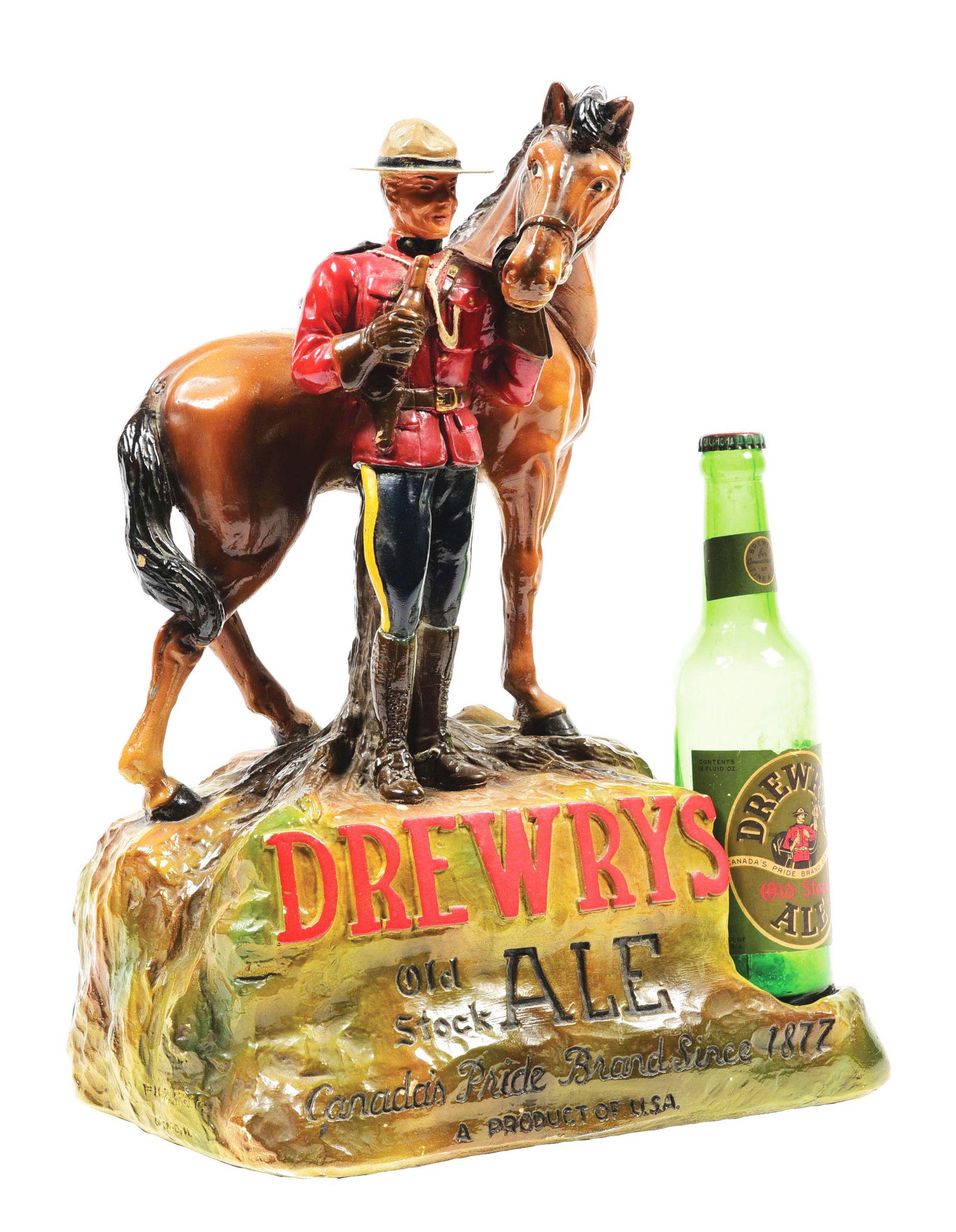 VINTAGE DREWRYS OLD STOCK ALE ADVERTISEMENT. (1 of 6)