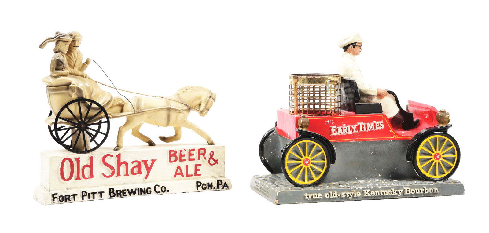 LOT OF 2: EARLY TIMES AND OLD SHAY ADVERTISEMENTS. (1 of 6)