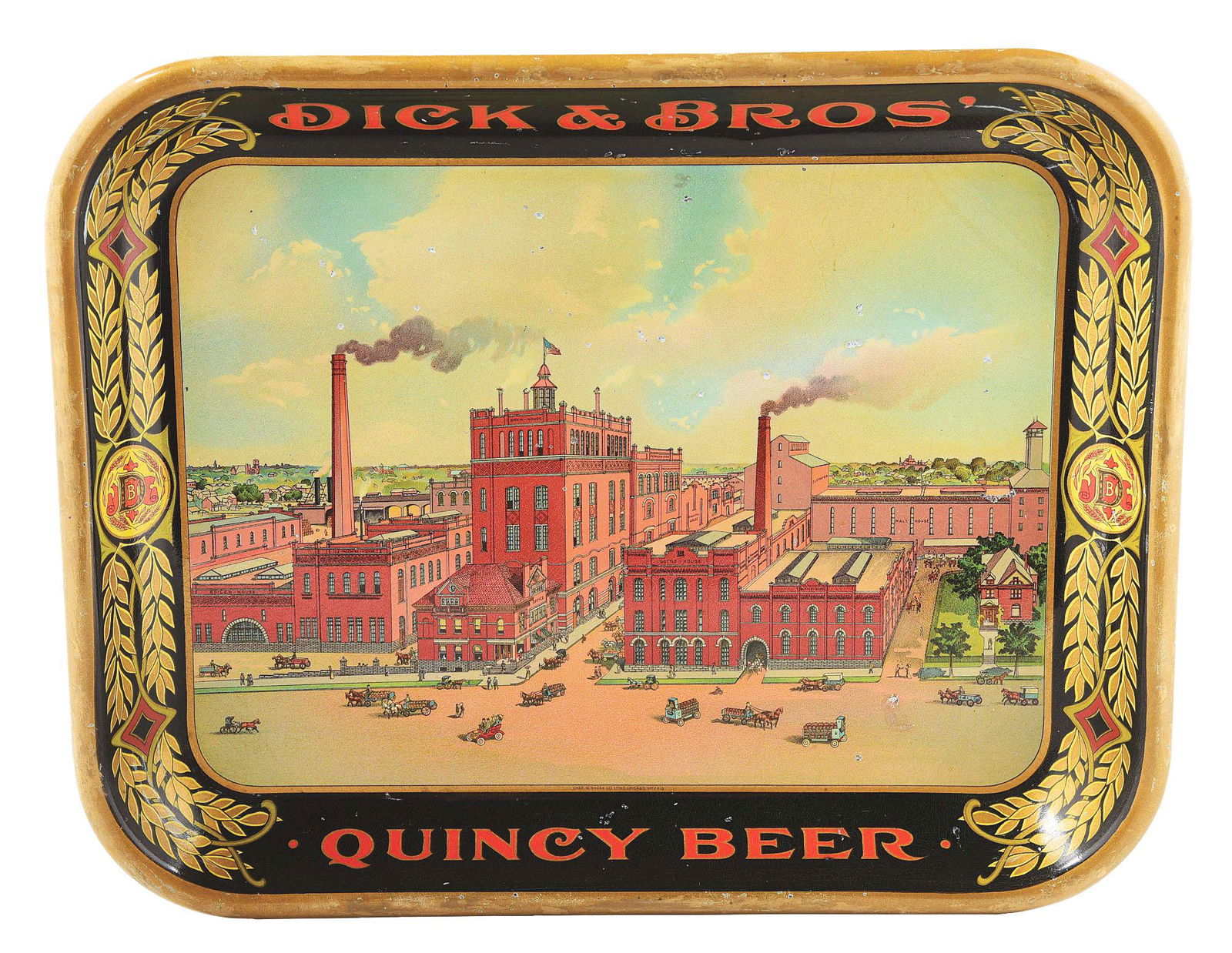 DICK & BROTHERS QUINCY BEER TRAY. (1 of 2)
