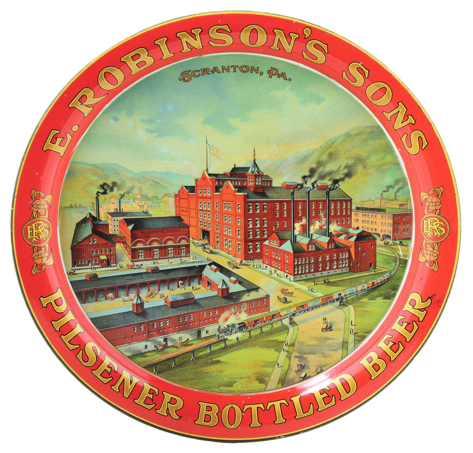 E. ROBINSON'S SONS PILSNER BEER TRAY. (1 of 2)