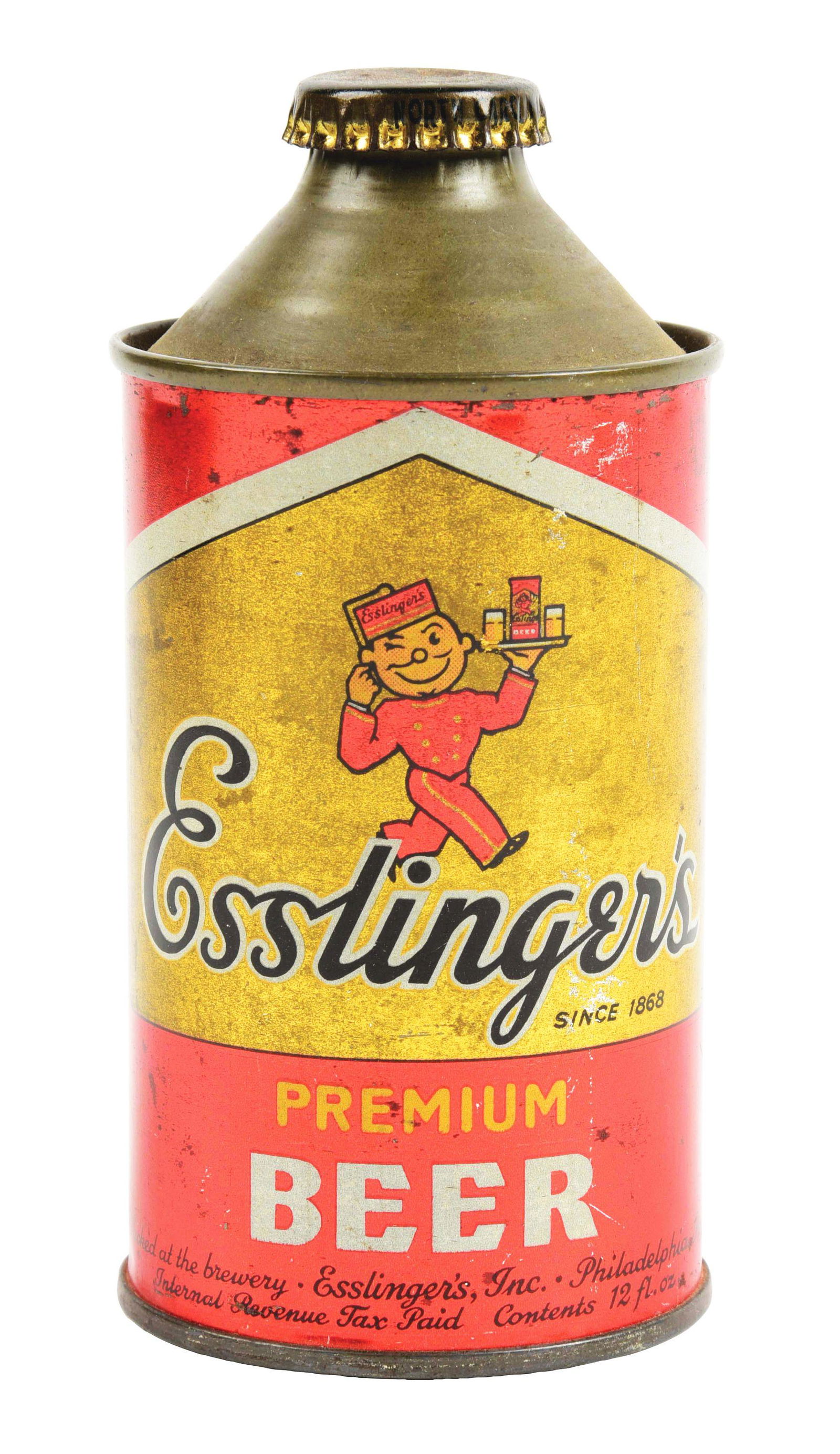 ORIGINAL ESSLINGER'S BEER CAN. (1 of 7)