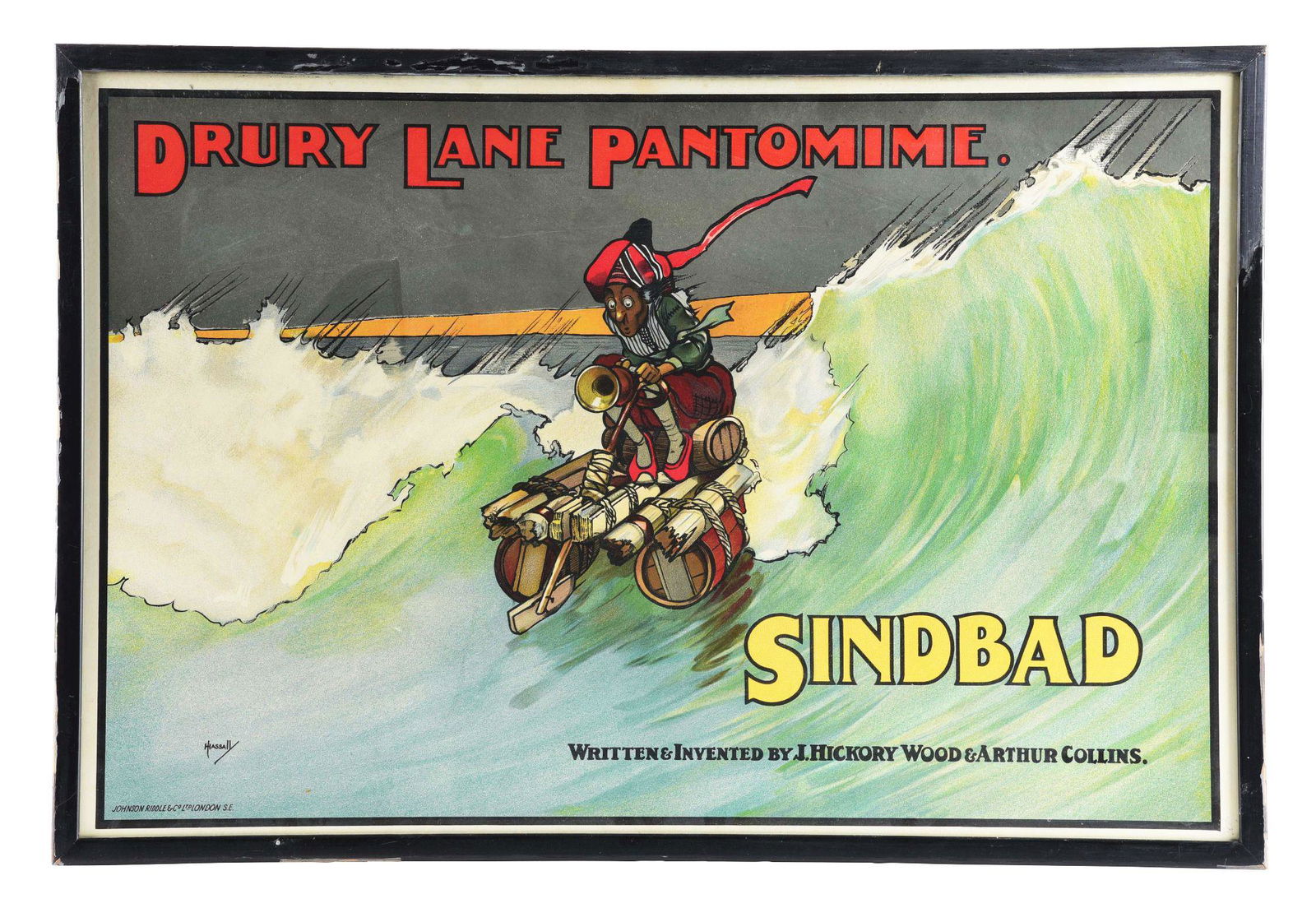DRURY LANE PANTOMIME "SINBAD" POSTER. (1 of 4)