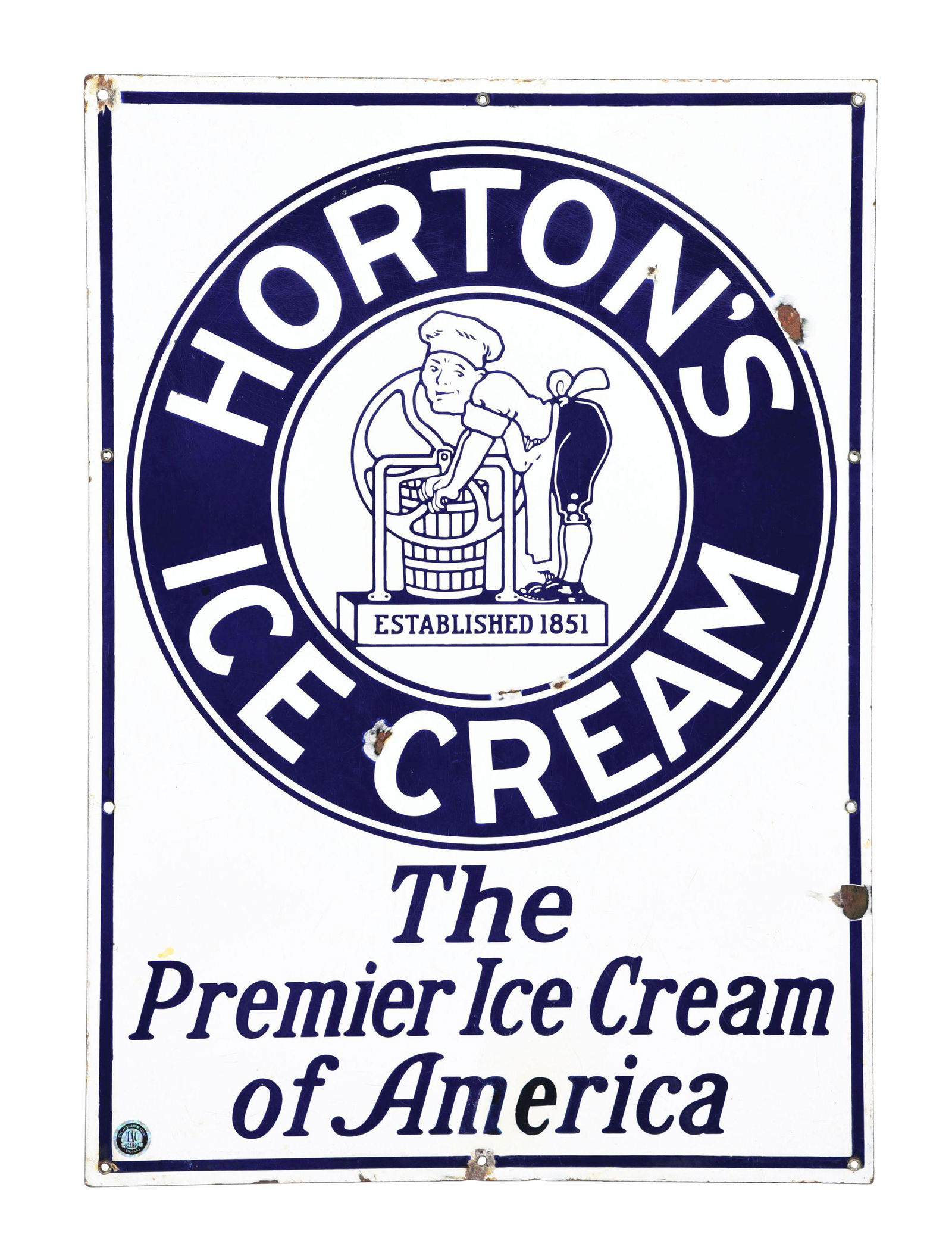 HORTON'S ICE CREAM SIGN. (1 of 2)