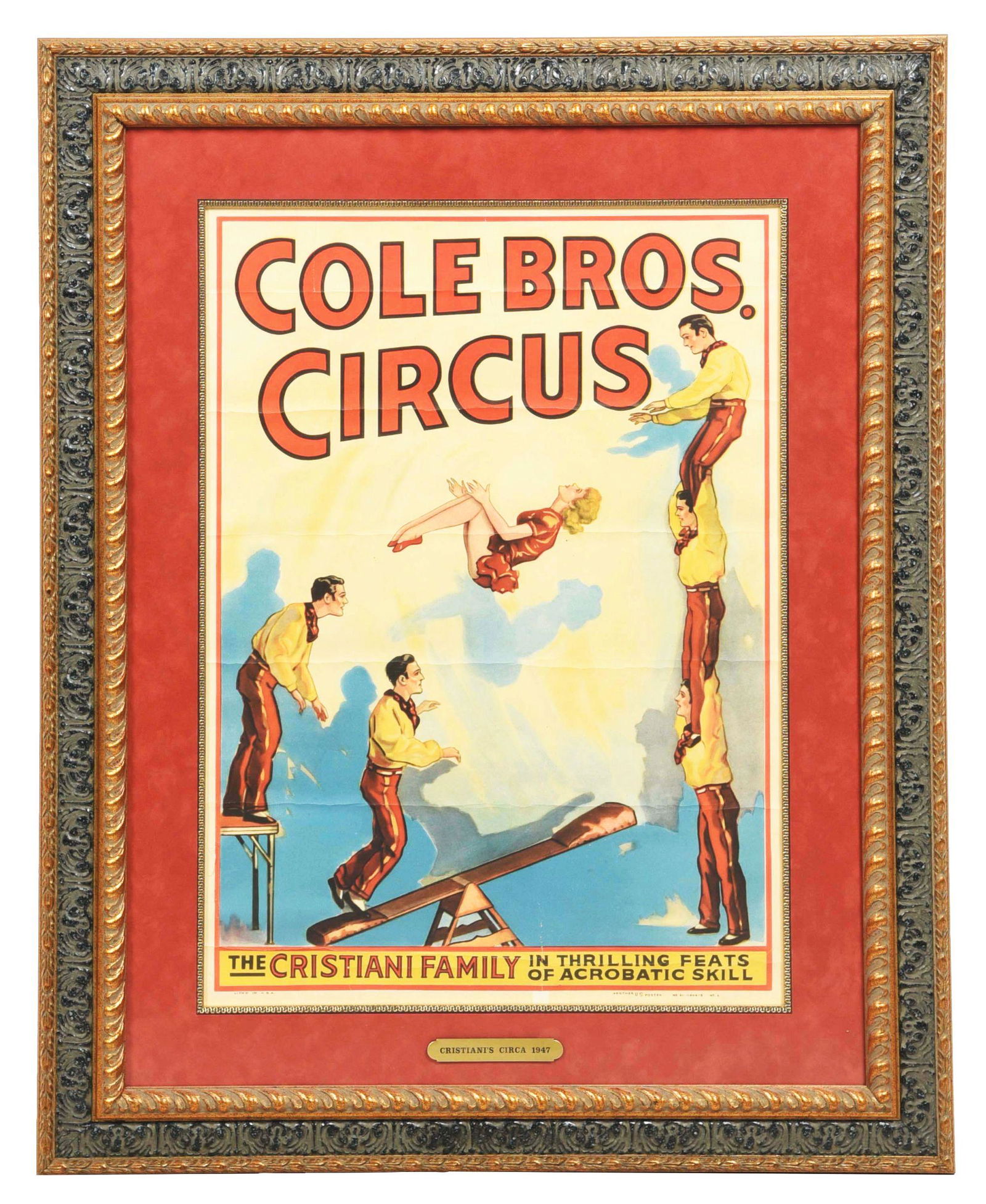 COLE BROS. CIRCUS ADVERTISEMENT.