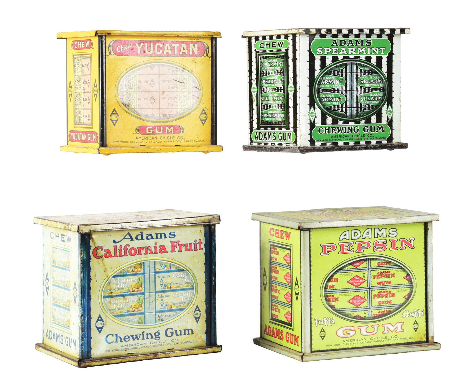 LOT OF 4: CHEWING GUM TINS. (1 of 5)