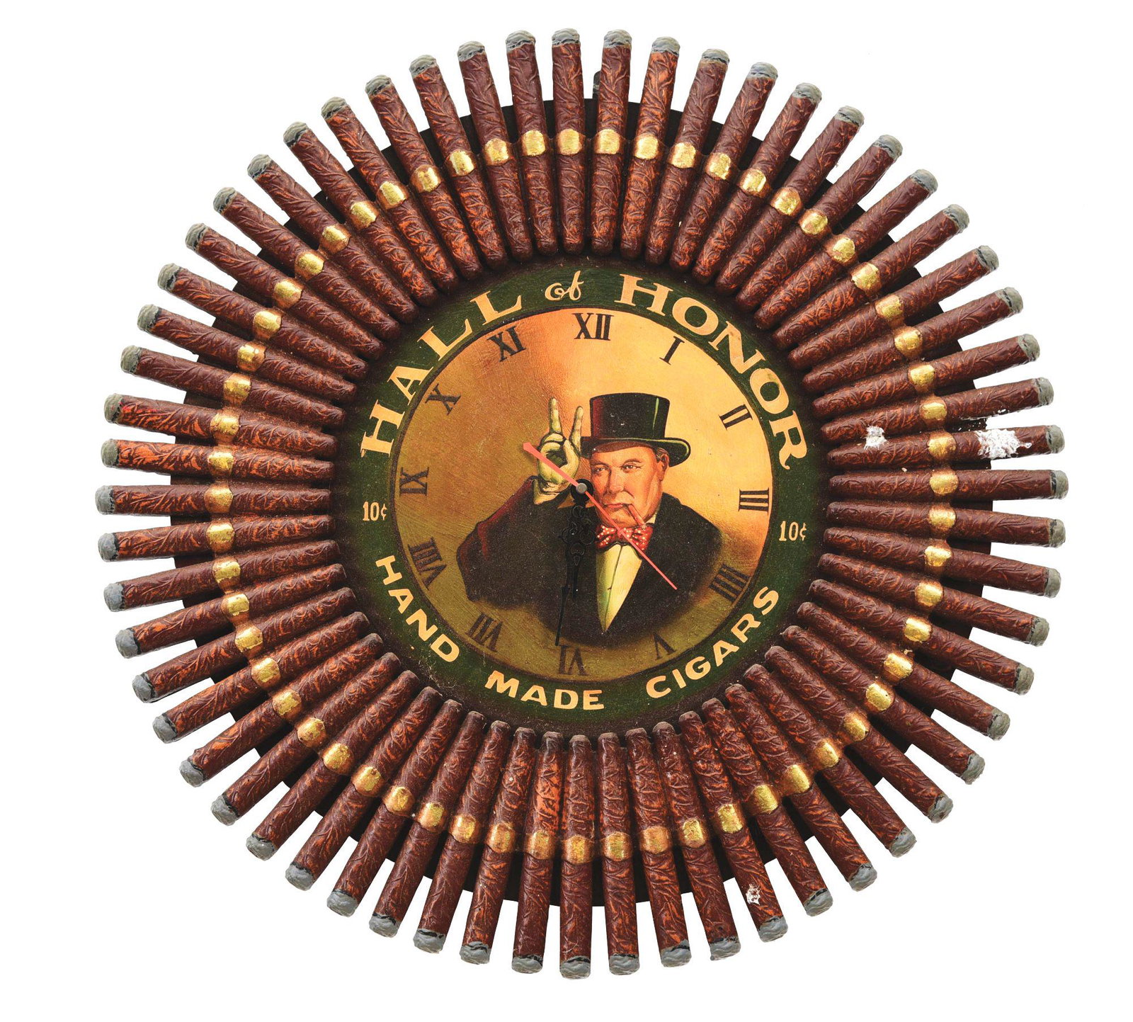 VERY UNIQUE WALL CIGAR CLOCK.