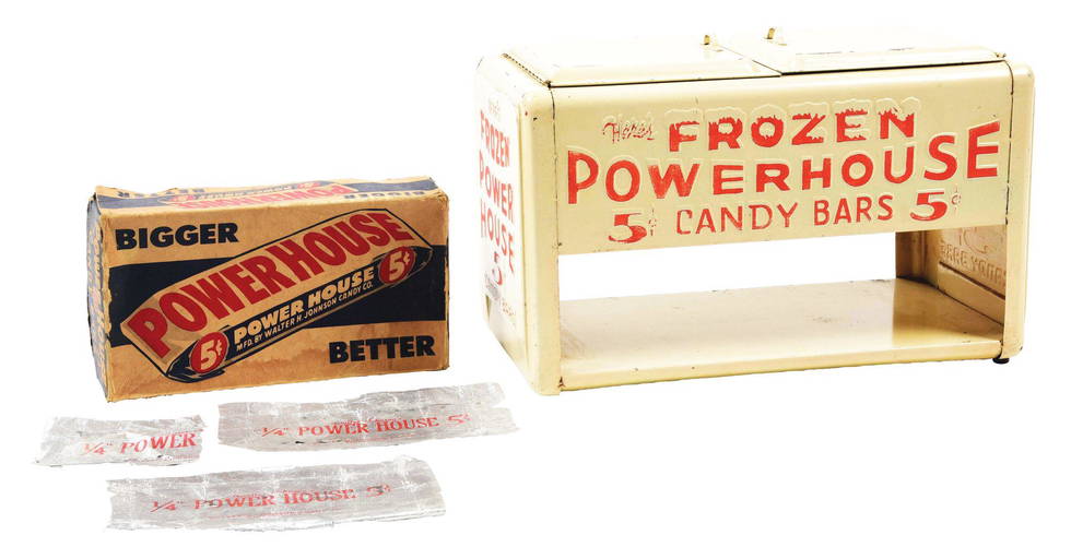 LOT OF 2 POWER HOUSE CANDY BAR DISPLAY WITH AN May 13, 2021 Dan
