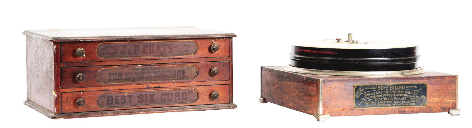 LOT OF 2: BOYE NEEDLE CASE AND JP COATES THREAD (1 of 6)