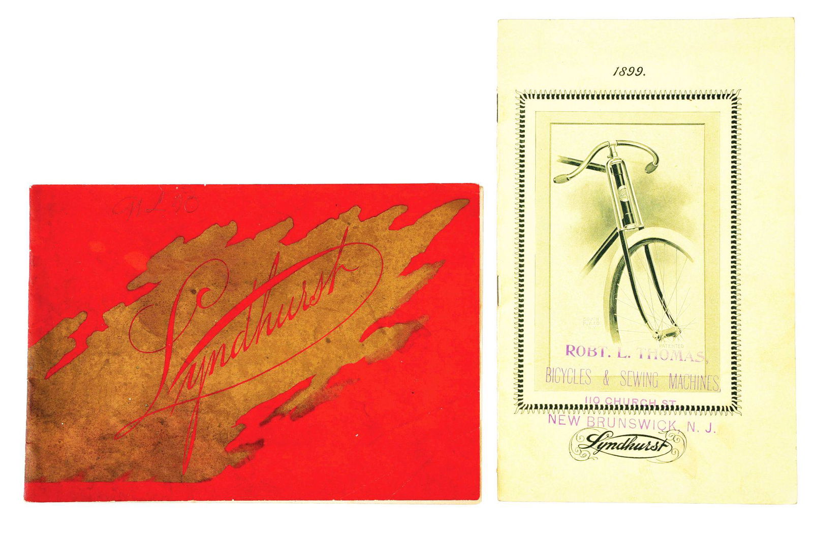 LOT OF 2: 1893 & 1899 LYNDHURST BICYCLE CATALOGUES. (1 of 2)