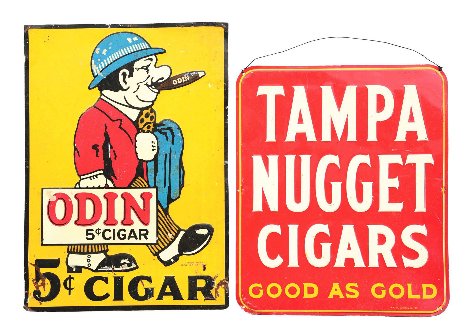 LOT OF 2: CIGAR SIGNS.