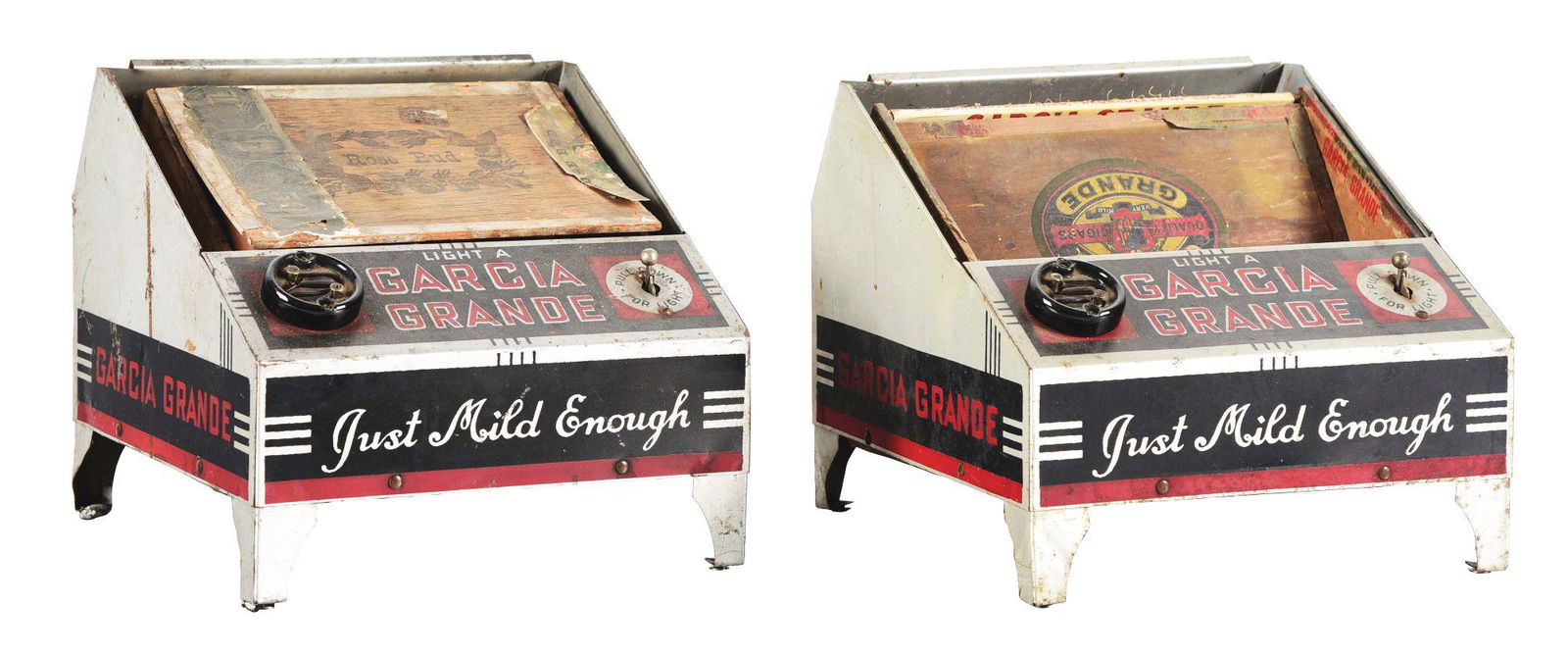 LOT OF 2: GARCIA GRANDE CIGAR DISPLAYS WITH LIGHTERS. (1 of 4)