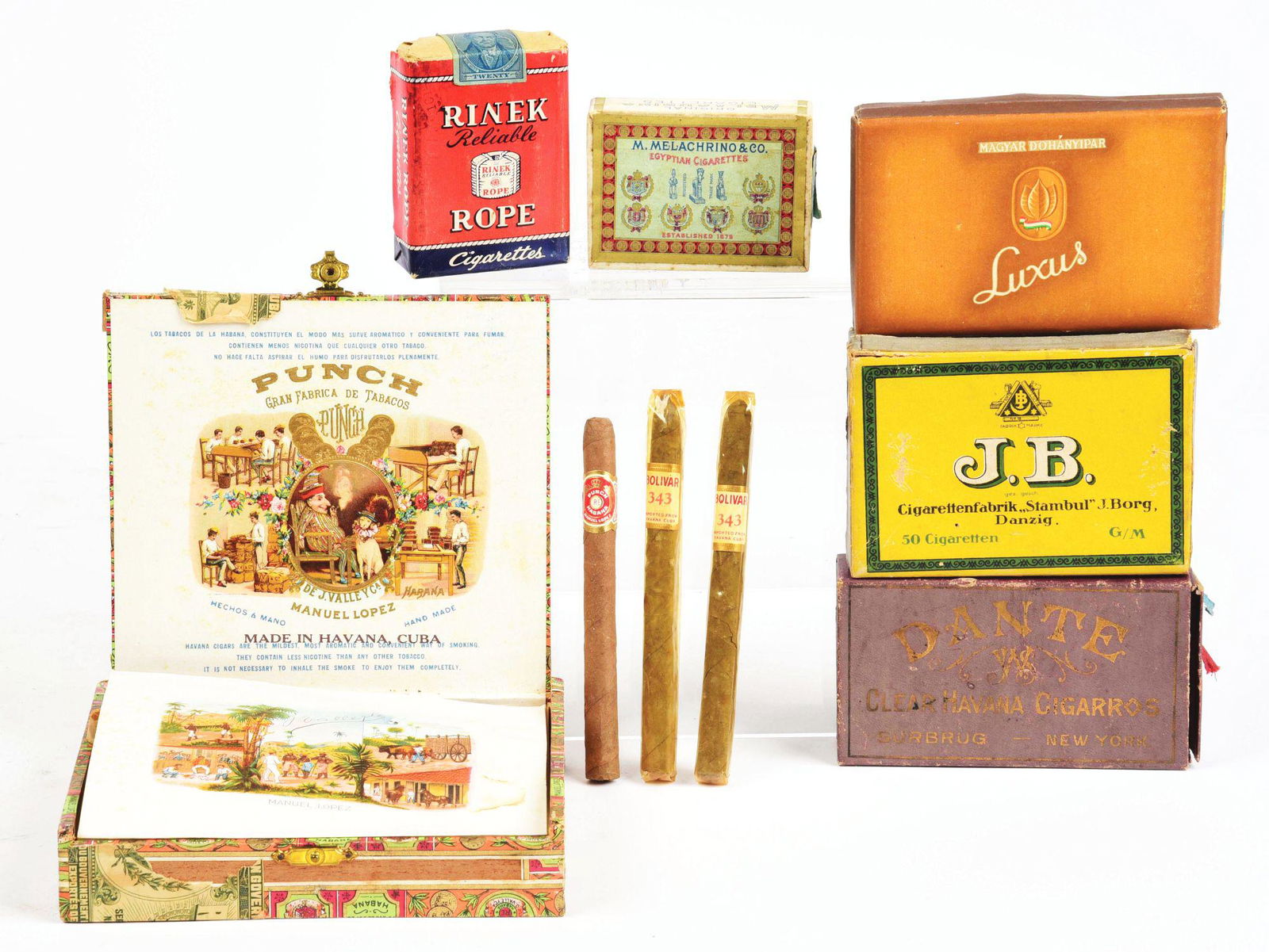 LOT OF 6: CIGARETTE AND CIGAR ITEMS. (1 of 12)