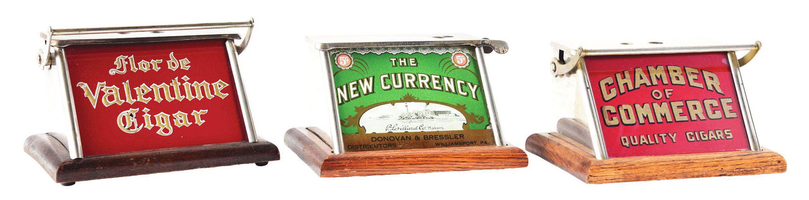 LOT OF 3: PUSH BAR ADVERTISING CIGAR CUTTERS. (1 of 7)