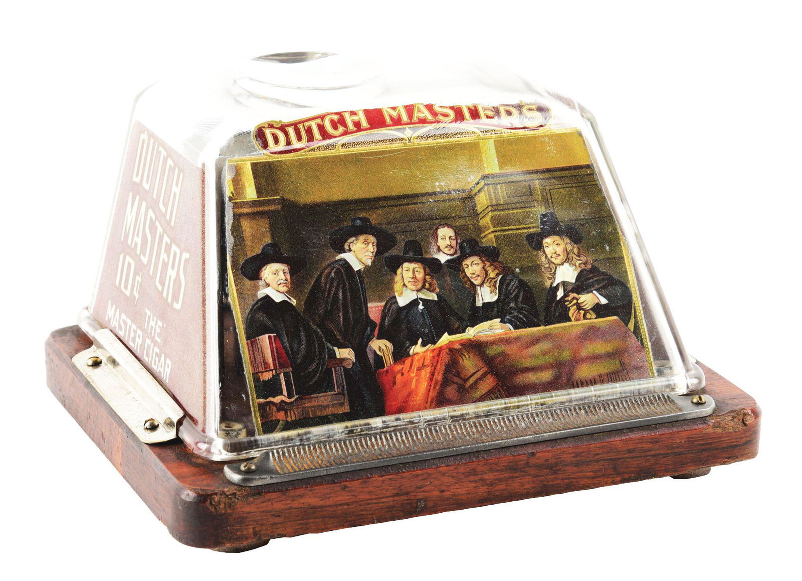 GLASS CIGAR CUTTER ADVERTISING DUTCH MASTERS CIGARS. (1 of 7)